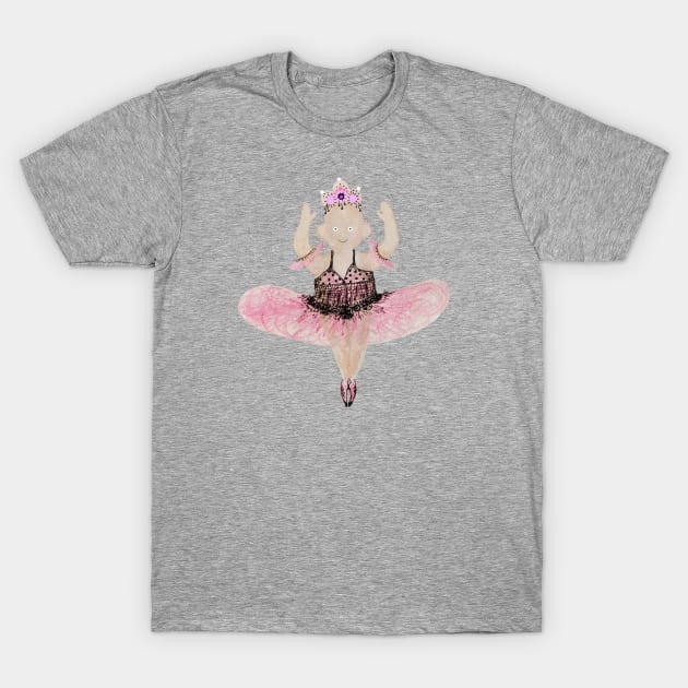 Ballerina in pink. T-Shirt by artistagniya